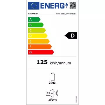 Réfrigérateur 1 porte encastrable LIEBHERR IRBDI5150-20 BioFresh