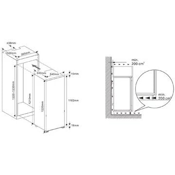 Réfrigérateur 1 porte encastrable DE DIETRICH DRS1224ES
