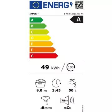Lave linge hublot 							INDESIT				BWE91296XWVFR
