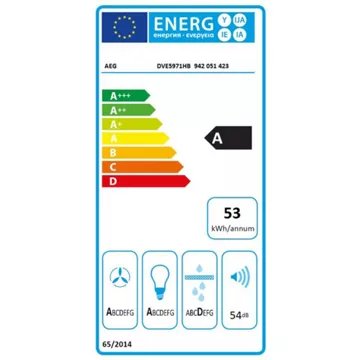 Hotte décorative murale							AEG				DVE5971HB SilenceTech
