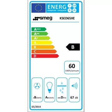 Hotte décorative murale SMEG KSED65XE