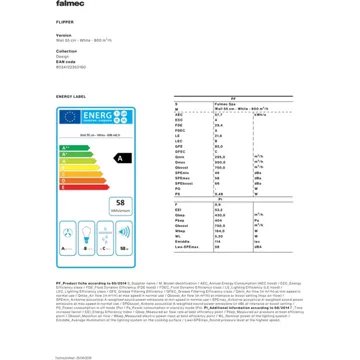 Hotte décorative murale FALMEC FLIPPER1210