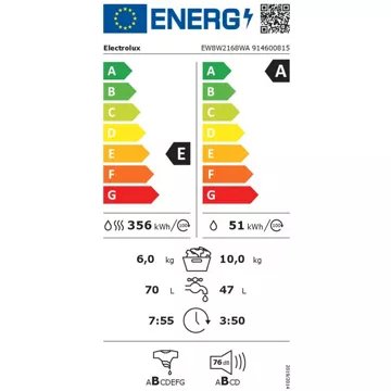 Lave linge séchant hublot ELECTROLUX EW8W2168WA Reconditionné