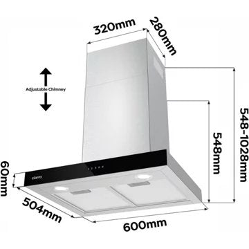 Hotte décorative murale							CIARRA				CBCS6102