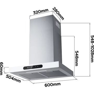 Hotte décorative murale							CIARRA				CD6102W