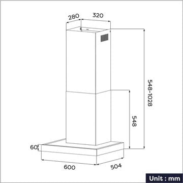 Hotte décorative murale							CIARRA				CD6102B