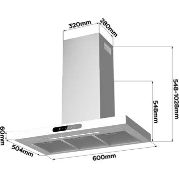 Hotte décorative murale							CIARRA				CD9102W