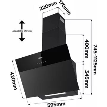 Hotte décorative murale inclinée							CIARRA				VMCF6736H