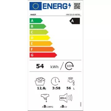 Lave linge hublot HAIER HW120-B14979S-FR I-Pro Series 7 Reconditionné