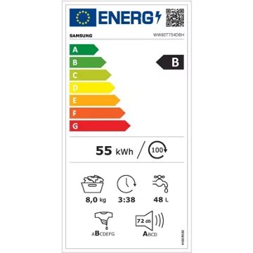 Lave linge hublot SAMSUNG WW80T754DBH Quickdrive Reconditionné