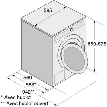 Lave linge hublot ASKO W2086R.W AUTODOSE Reconditionné