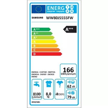Lave linge hublot SAMSUNG WW80J5555FW Reconditionné