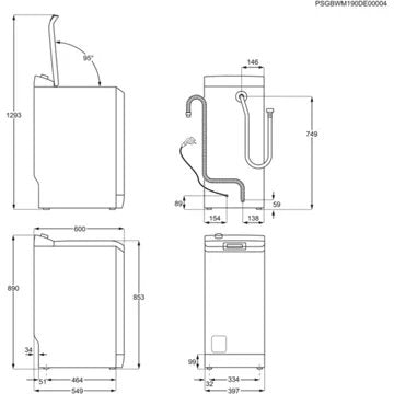 Lave linge top ELECTROLUX EW7T3733BO/ Reconditionné