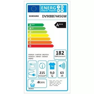 Sèche linge pompe à chaleur SAMSUNG DV90BB7445GWS3 Bespoke AI