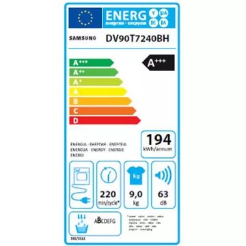 Sèche linge pompe à chaleur SAMSUNG DV90T7240BH