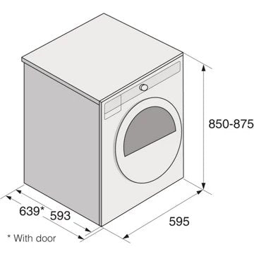 Sèche linge pompe à chaleur LG RH8P12BS