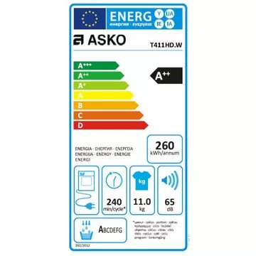 Sèche linge pompe à chaleur ASKO T411HD.W