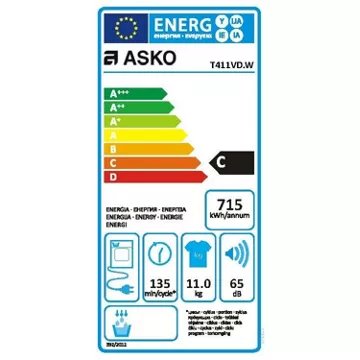 Sèche linge à évacuation ASKO T411VD.W