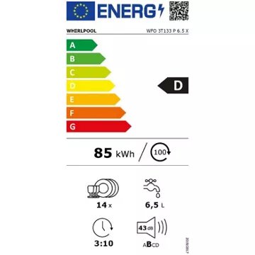 Lave vaisselle 60 cm WHIRLPOOL WFO3T133P6.5X 6ème SENS