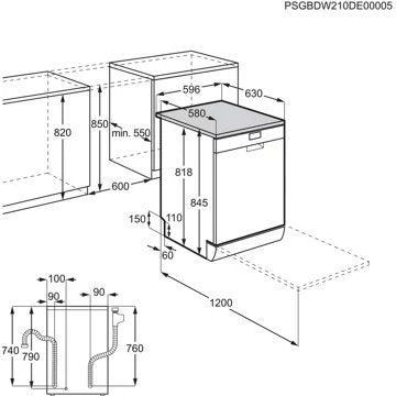 Lave vaisselle 60 cm ELECTROLUX ESA47300SW Airdry