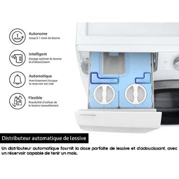 Lave linge hublot SAMSUNG WW90DG6U85LK Bespoke AI