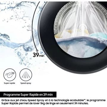 Lave linge hublot SAMSUNG WW90DG6U85LK Bespoke AI