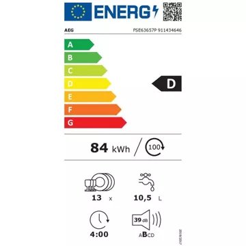 Lave vaisselle encastrable AEG FSE63657P Silence