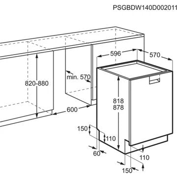 Lave vaisselle 60 cm AEG FFB83816PM ComfortLift Reconditionné
