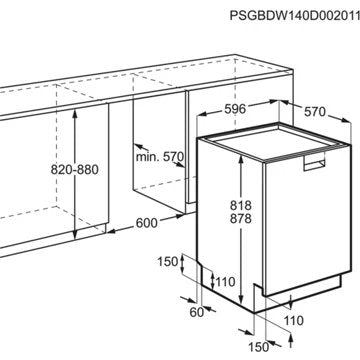 Lave vaisselle 60 cm AEG FFB83816PM ComfortLift Reconditionné