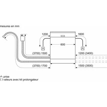 Lave vaisselle 60 cm BOSCH SMS4HTI47E serie 4 Reconditionné