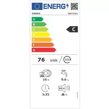 Lave vaisselle 60 cm GORENJE GS671C60X Reconditionné