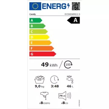 Lave linge hublot CANDY EY294DWM5/1-S