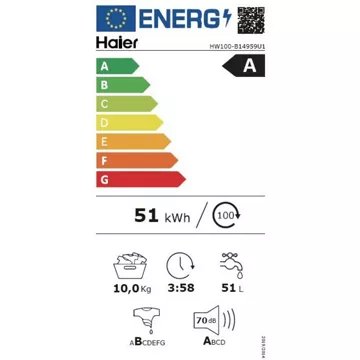 Lave linge hublot 							HAIER				HW100-B14959U1FR