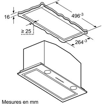 Hotte encastrable 							NEFF				D55MH56N0