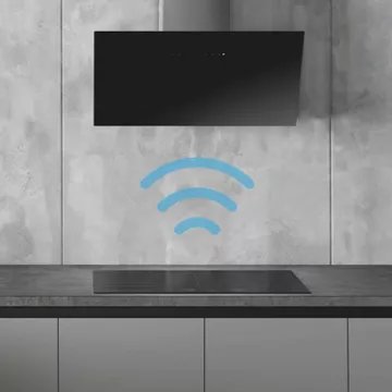 Hotte décorative murale inclinée							SMEG				KICV90BL2