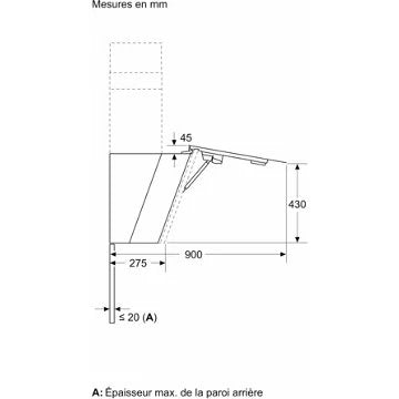 Hotte décorative murale inclinée							NEFF				D98IPT2S0 N90 Sensor Air Pur