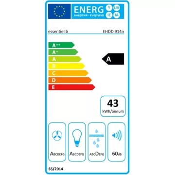 Hotte décorative murale inclinée							ESSENTIELB				EHDD 914n