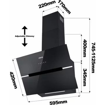 Hotte décorative murale inclinée							CIARRA				CD6736FB