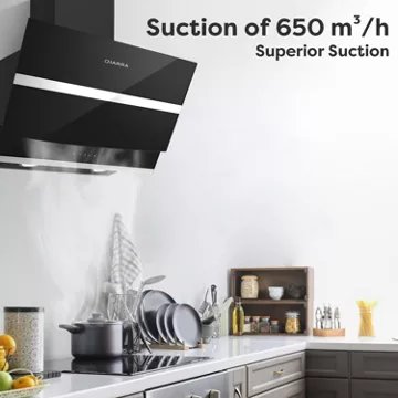 Hotte décorative murale inclinée							CIARRA				736NBK60