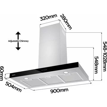 Hotte décorative murale							CIARRA				CBCS9102