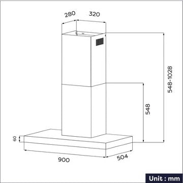 Hotte décorative murale							CIARRA				CD9102B
