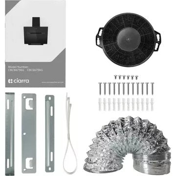 Hotte décorative murale inclinée							CIARRA				CD6736GS