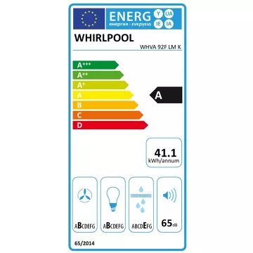 Hotte décorative murale inclinée							WHIRLPOOL				WHVA92FLMK