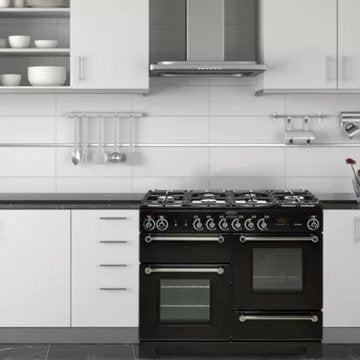 Piano de cuisson gaz							FALCON				KITCHENER 110 Mixte NOIR CHROME